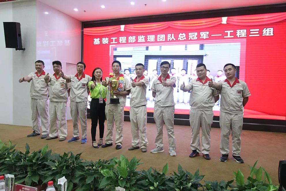 基裝工程部監(jiān)理團(tuán)隊(duì)總業(yè)績(jī)冠軍——工程三組