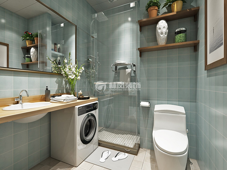 小戶型衛(wèi)生間隔板收納設計裝修效果圖