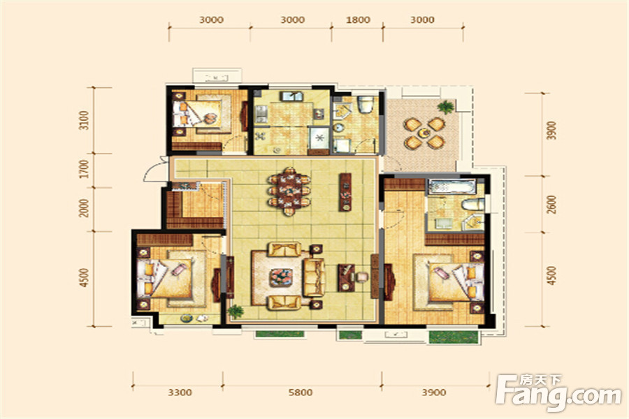 金地鐵西檀府140㎡戶型圖
