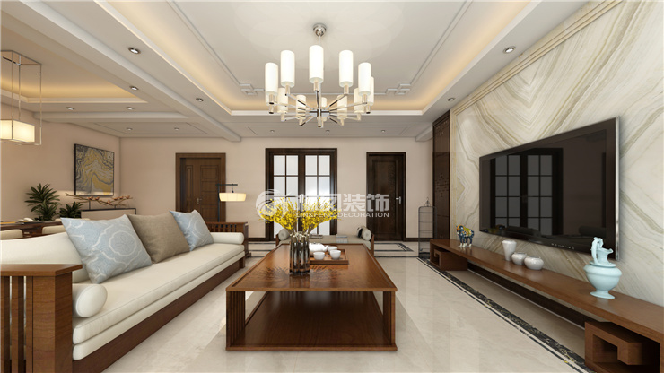 渾南區(qū)府城名著140㎡新中式風(fēng)格裝修效果圖