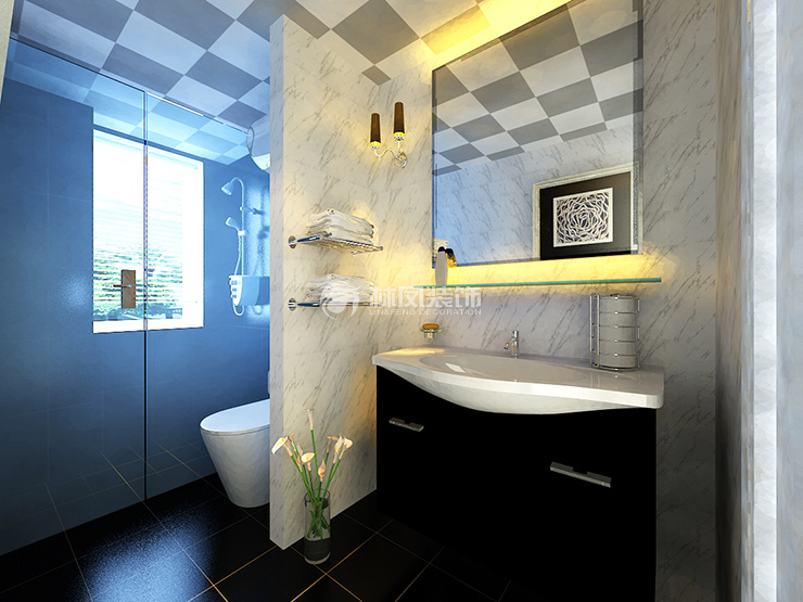 現(xiàn)代風(fēng)格衛(wèi)生間干濕分離設(shè)計裝修效果圖