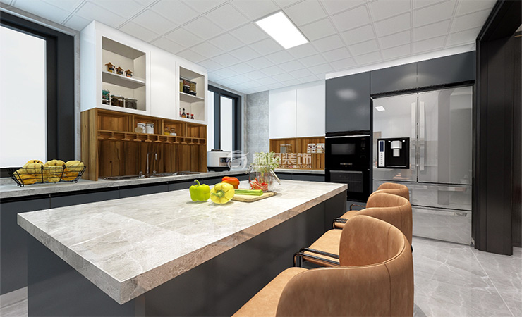 港式風(fēng)格開(kāi)放式廚房設(shè)計(jì)裝修效果圖