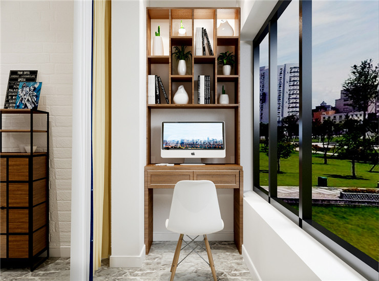陽臺書桌柜設(shè)計裝修效果圖