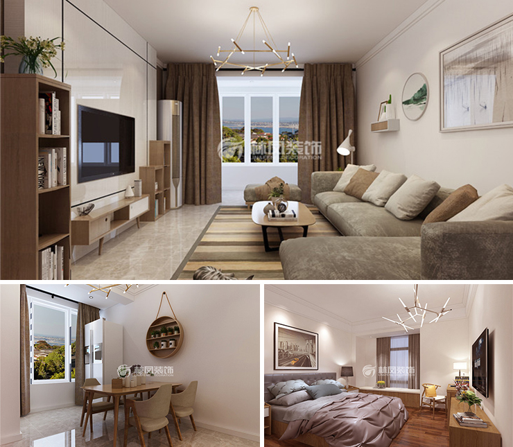 陽(yáng)光100鳳凰灣126平現(xiàn)代風(fēng)格裝修效果圖