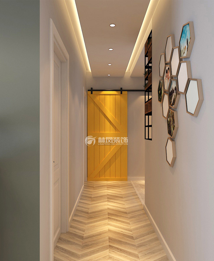 過廊過長(zhǎng)展示墻設(shè)計(jì)裝修效果圖