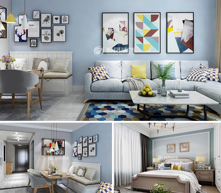 保利茉莉公館84平現(xiàn)代簡約風(fēng)格裝修效果圖