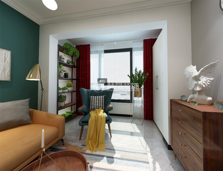 北歐風(fēng)格陽(yáng)臺(tái)設(shè)計(jì)裝修效果圖