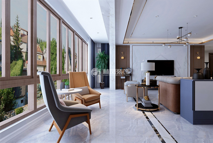 輕奢風(fēng)格陽(yáng)臺(tái)設(shè)計(jì)裝修效果圖