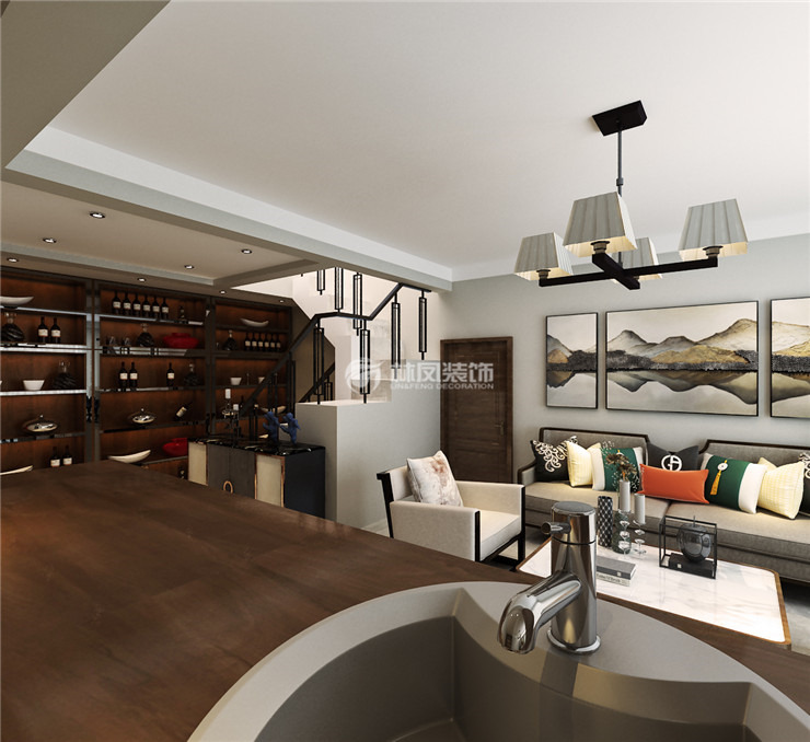 萬錦香樟樹-260平-新中式風格-地下室客廳3.jpg