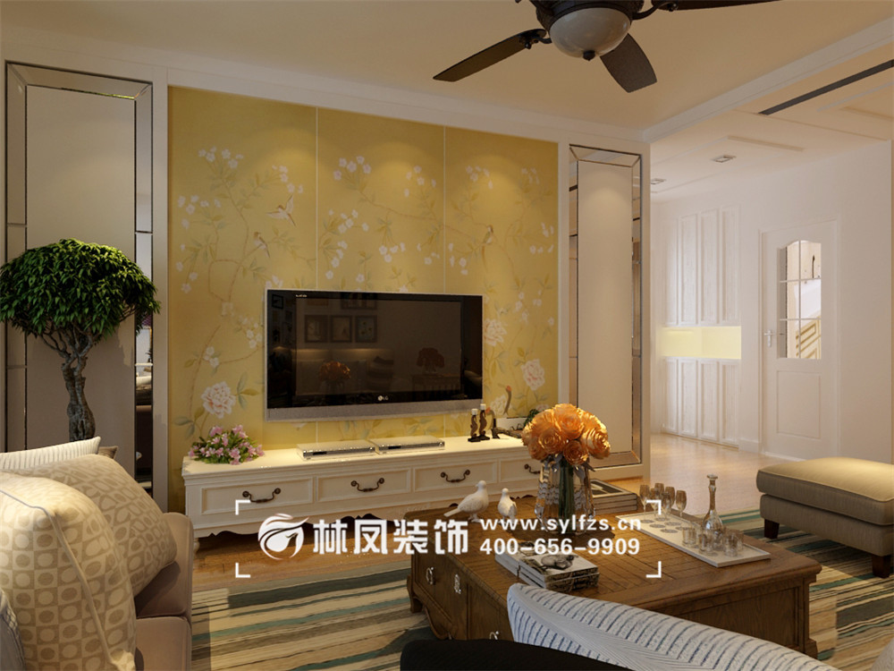 呂娜-保利溪湖淋語(yǔ)129平-美式-客廳 (2).jpg