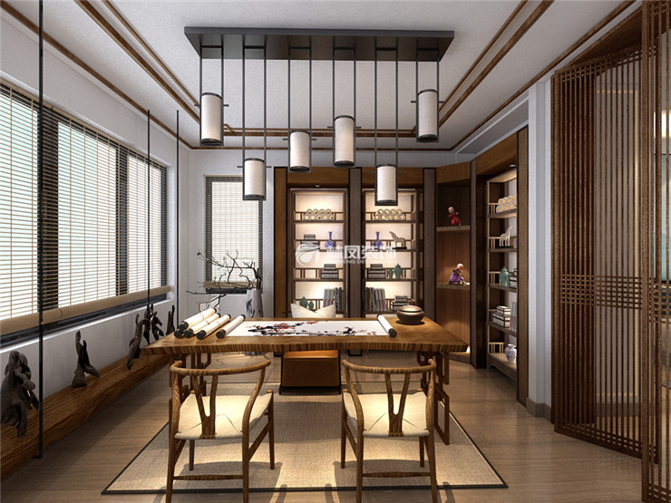 郡原小石城-170平米-新中式風(fēng)格-書(shū)房.jpg