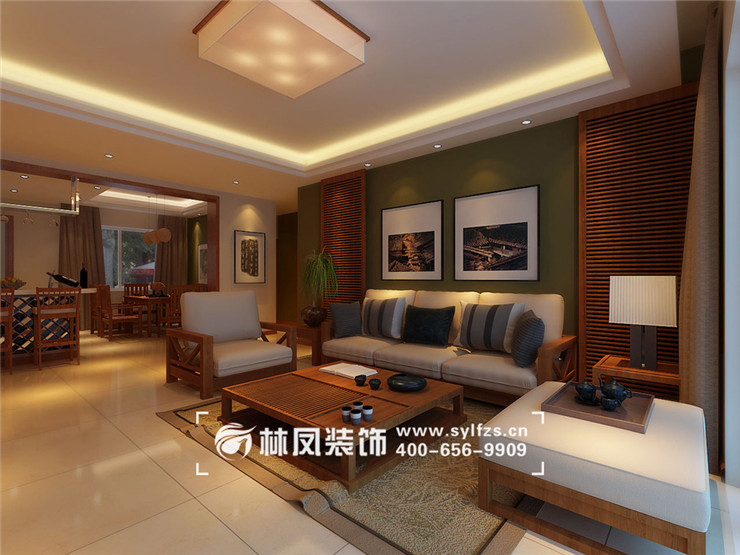 羅佳-遠洋和平府現(xiàn)代中式 220㎡-客廳2.jpg