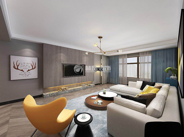 宏泰香蒲灣-110平米-后現(xiàn)代風格-客廳1.jpg
