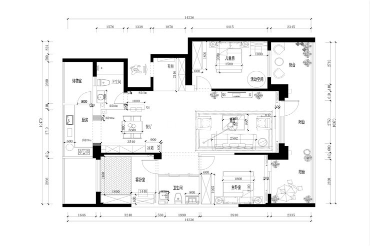 世貿(mào)現(xiàn)代城-128平-簡美風格-  平面圖.jpg