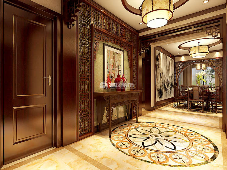 華潤奉天九里-179平米-中式風格-玄關(guān).jpg
