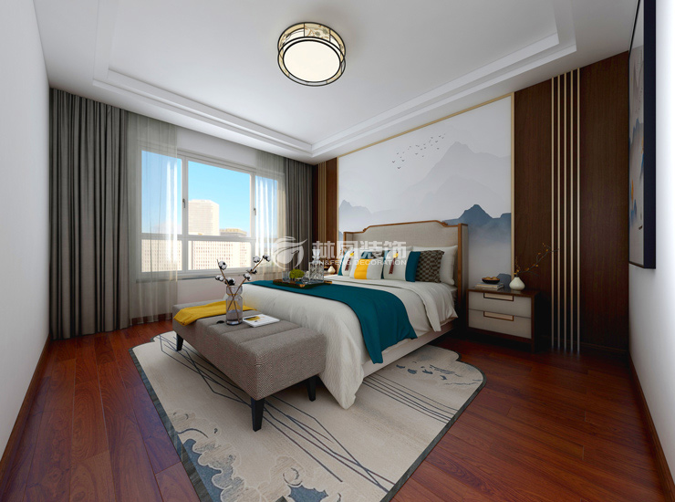 碧桂園御長白-150平-現(xiàn)代中式風格-臥室.jpg