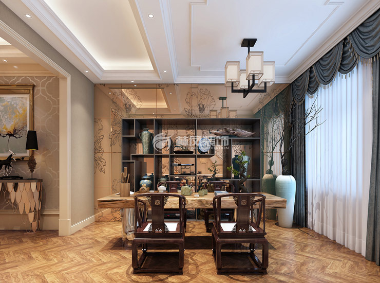 新東方-240㎡-簡(jiǎn)歐輕奢風(fēng)格-茶室.jpg