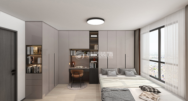 府北小區(qū)-130平-現代簡約- 榻榻米臥室.jpg