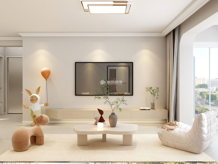 龍澤灣-106平-奶油風(fēng)格-電視背景墻1.jpg