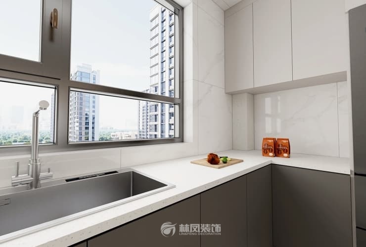 保利公園壹號(hào)124平 現(xiàn)代風(fēng)格 廚房1.jpg