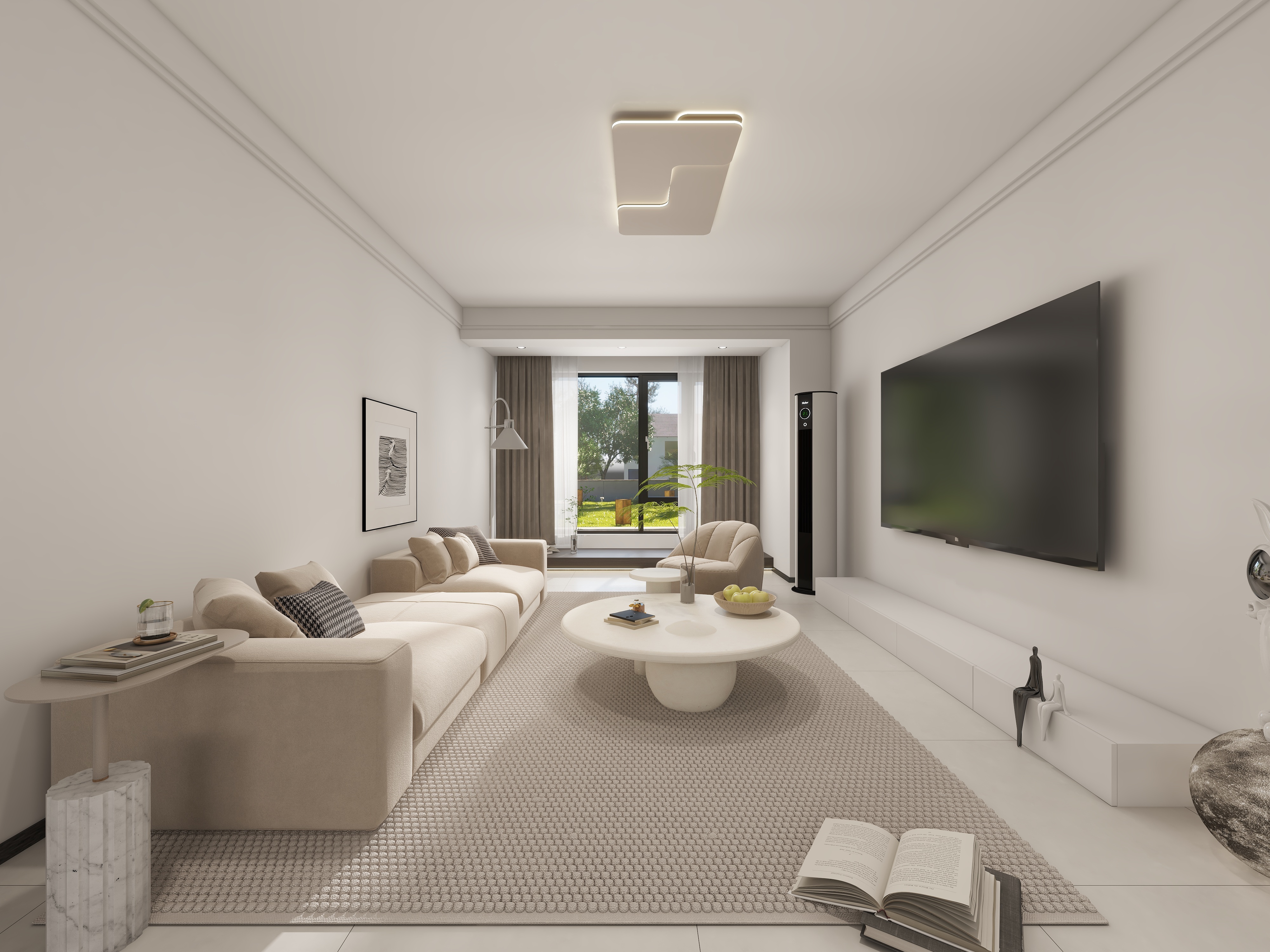 格林生活坊95㎡ 現(xiàn)代風(fēng)格 客廳.jpg