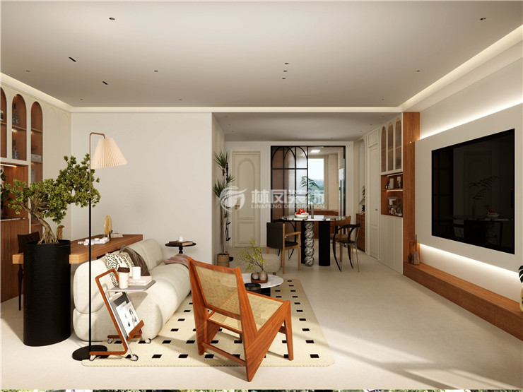 龍湖九里頤和-150平-中古風(fēng)格-客廳 (3).jpg