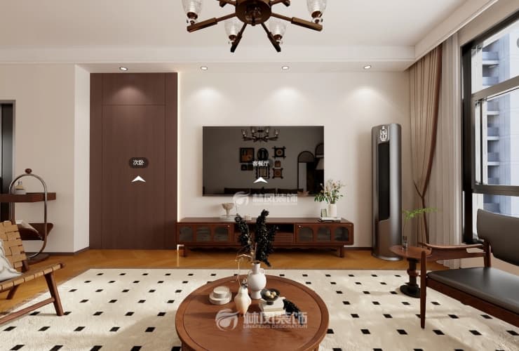 泰萊首園 180平 中古風(fēng)格 客廳1.jpg